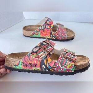 Papillio By Birkenstock Boho Aztec Festival Colorful Slip On Sandals Shoes 38